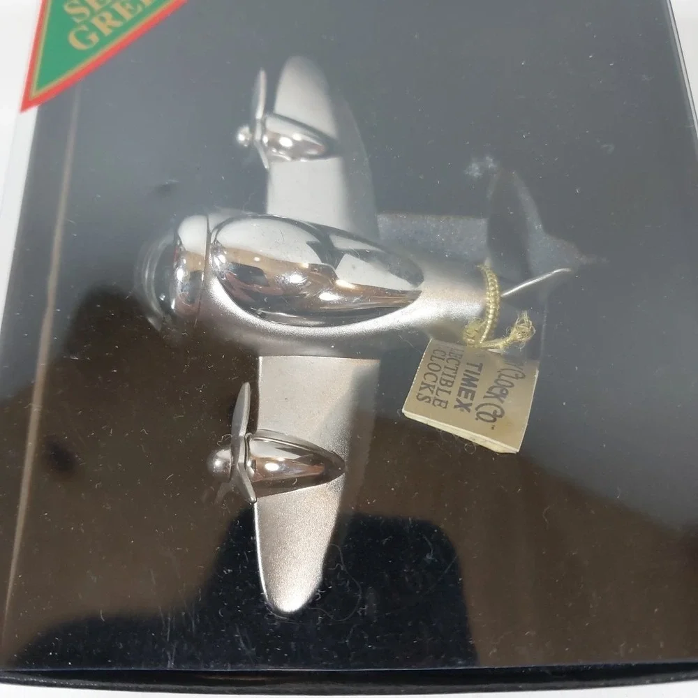 Vtg Timex Waterbury Clock Co Airplane Desk Clock Collectible In Box